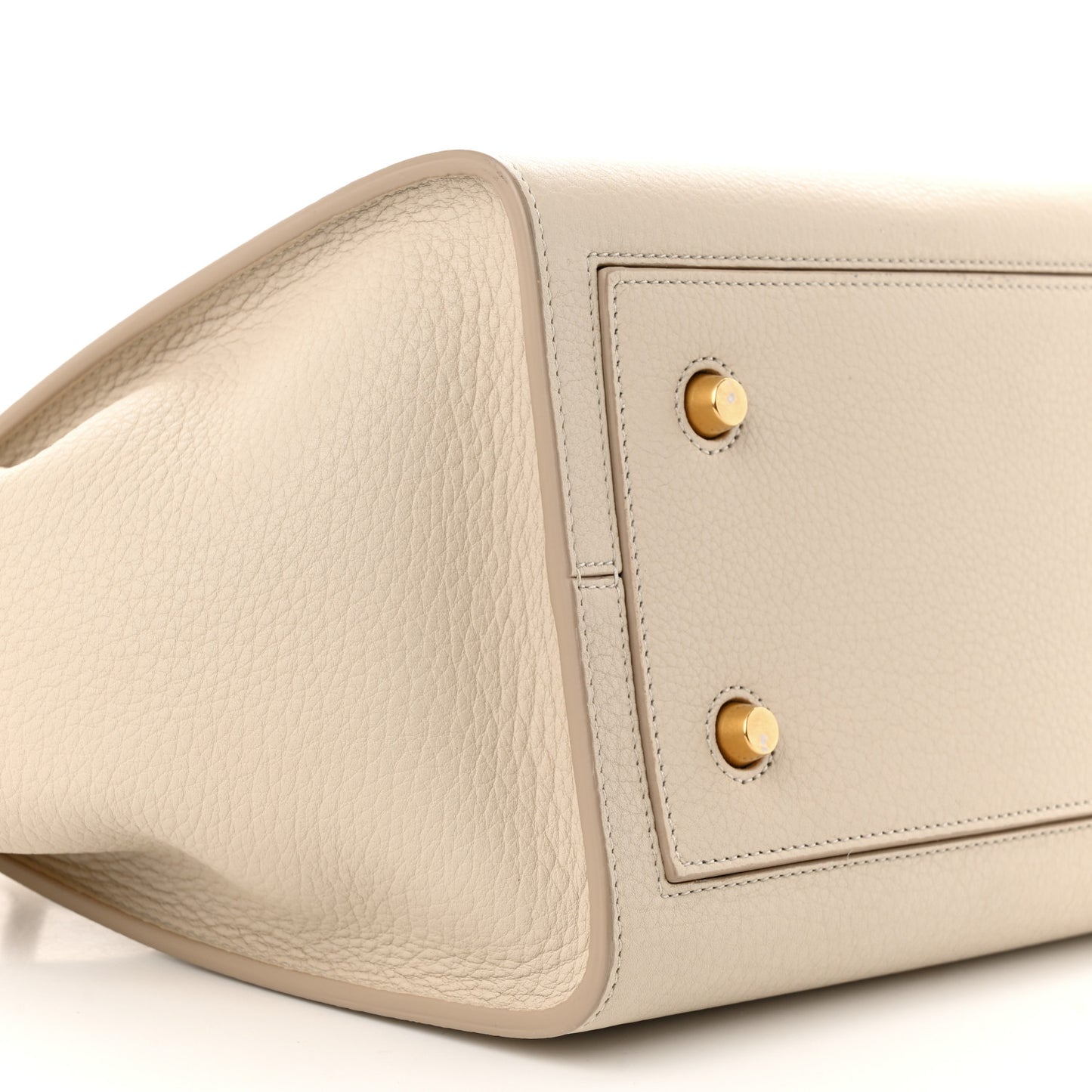 Crisped Calfskin Mini Tie Knot Tote Chalk