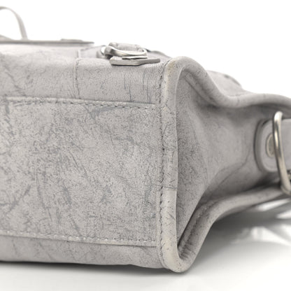 Balenciaga Agneau Marble Hardware Mini City Grey 10 of 13