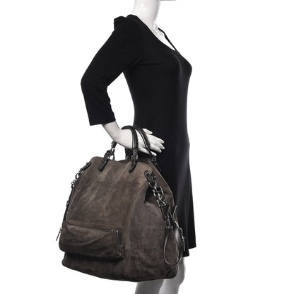 Dolce & Gabbana Suede Miss Pocket Satchel Grey 2 of 20