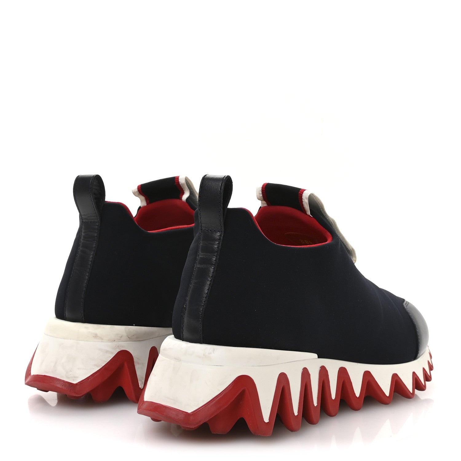 Christian Louboutin Neoprene Tiketa Flat Sneakers 38.5 Marine