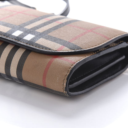 Burberry Vintage Check Henley Wallet On Chain Black 7 of 10