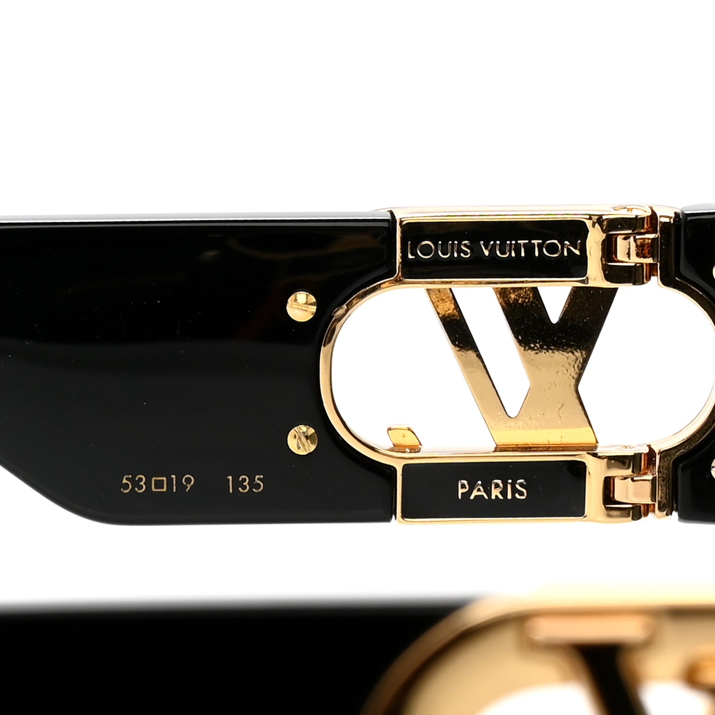 Acetate LV Link Square Sunglasses Z1478E Black