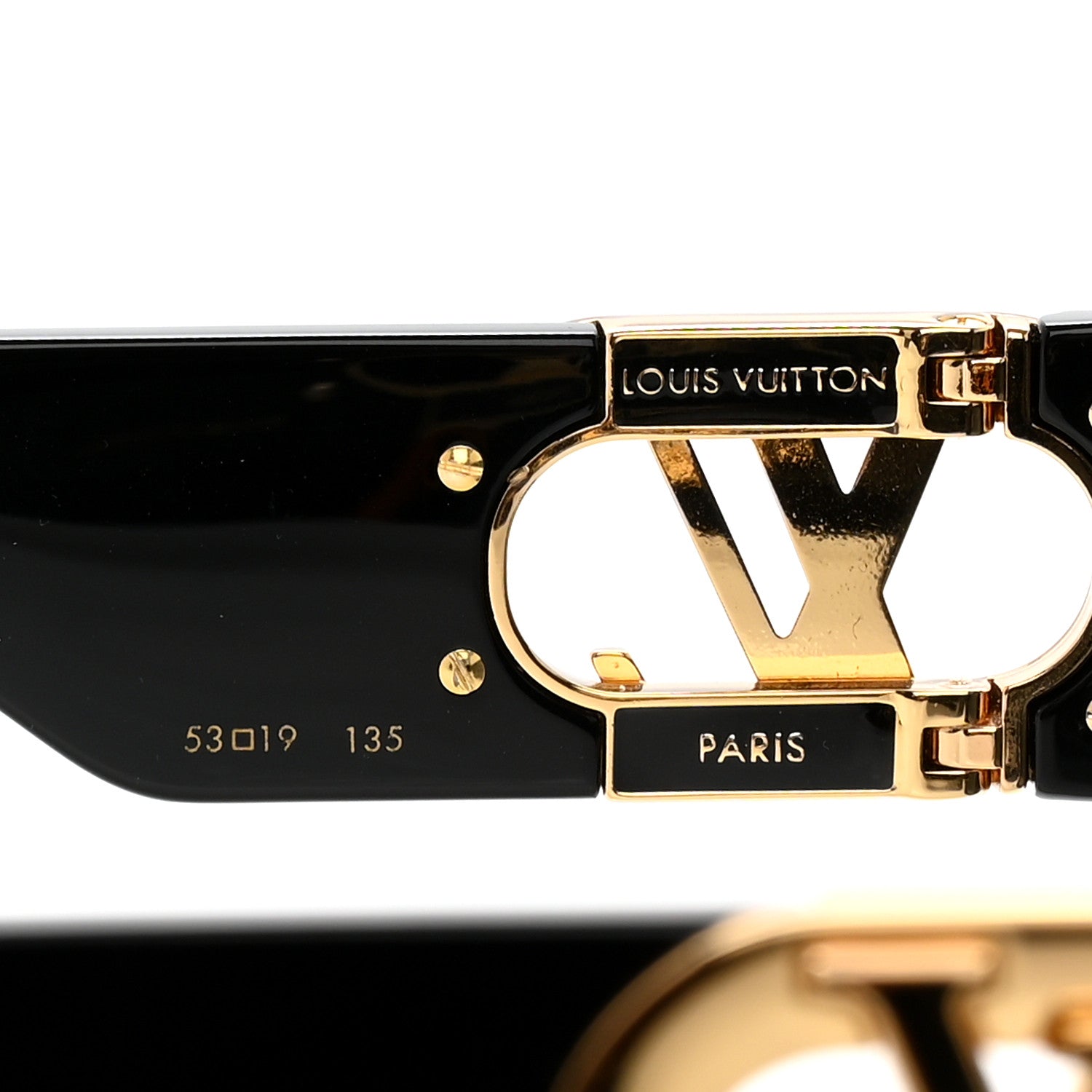 Louis Vuitton Acetate LV Link Square Sunglasses Z1478E Black 5 of 9