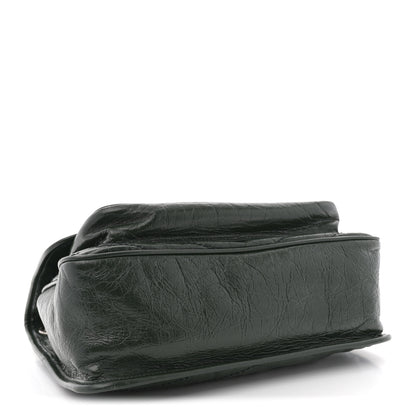 Saint Laurent Crinkled Lambskin Matelasse Monogram Medium Niki Chain Satchel Military Olive 4 of 10