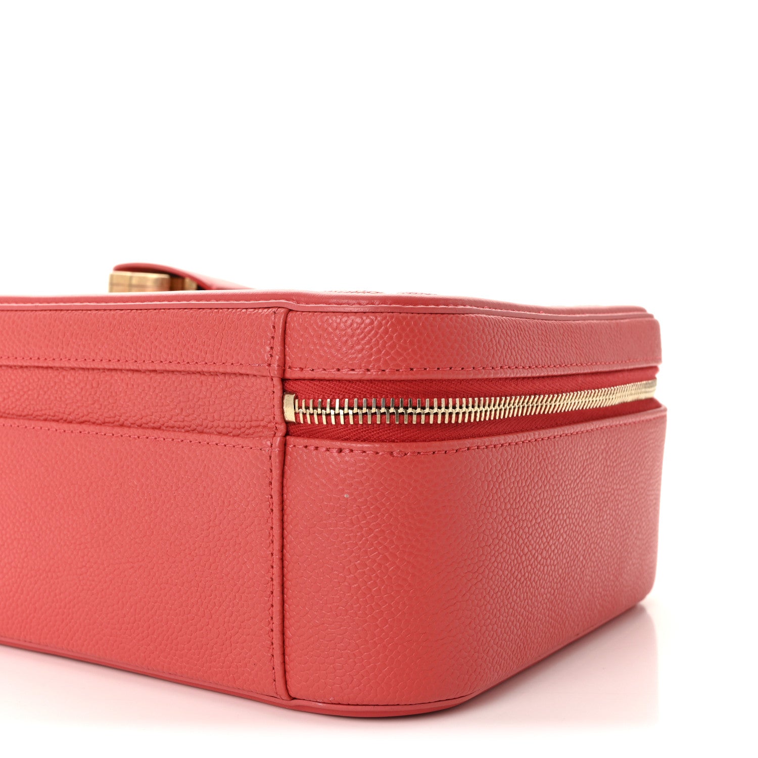 Chanel Caviar Quilted Large CC Filigree Vanity Case Coral 10 of 10