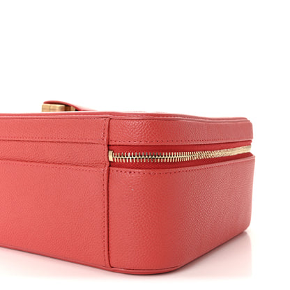 Chanel Caviar Quilted Large CC Filigree Vanity Case Coral 10 of 10