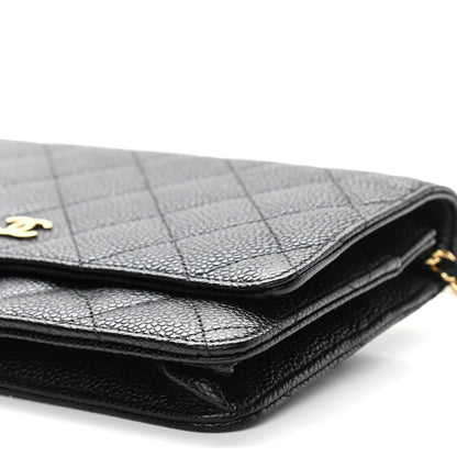 Chanel Caviar Quilted Wallet On Chain WOC Black 9 of 9