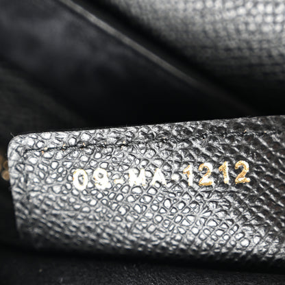 Christian Dior Grained Calfskin Saddle Bag With Strap Black 7 of 11