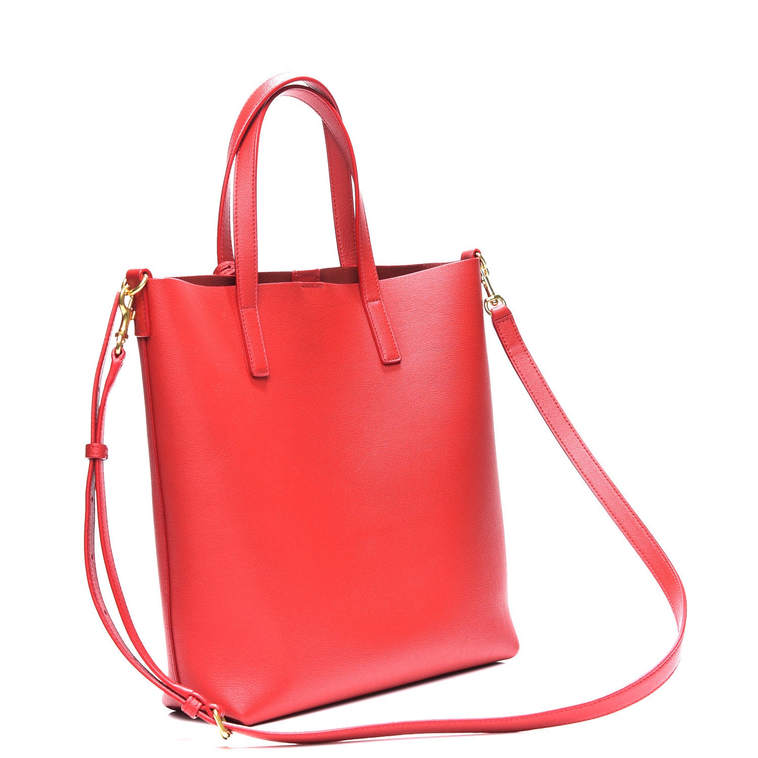 Saint Laurent Calfskin Toy Shopping Tote Rouge Eros 2 of 7