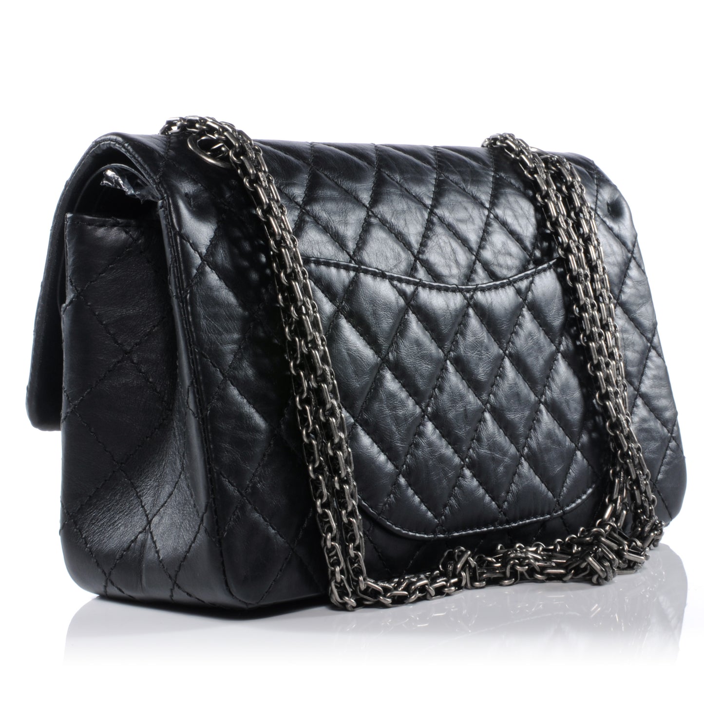 Aged Calfskin Lucky Charms 2.55 Reissue 225 Flap Black