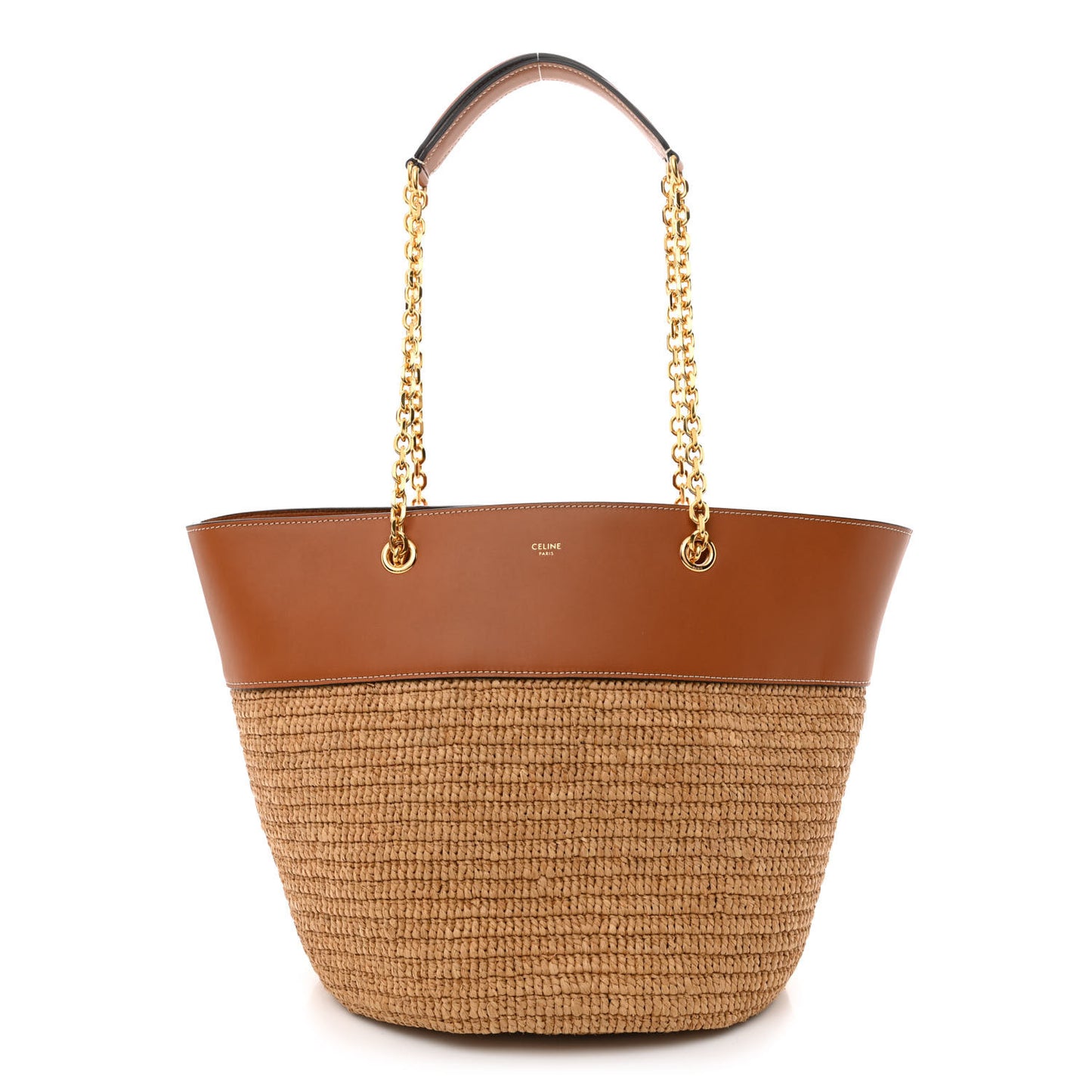 Raffia Calfskin Medium Tan