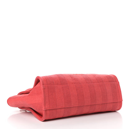 Chanel Mixed Fibers Striped Small Deauville Tote Red 4 of 10