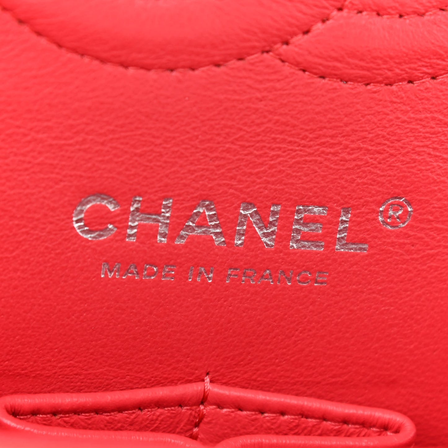 Patent Calfskin Quilted Medium Double Flap Red