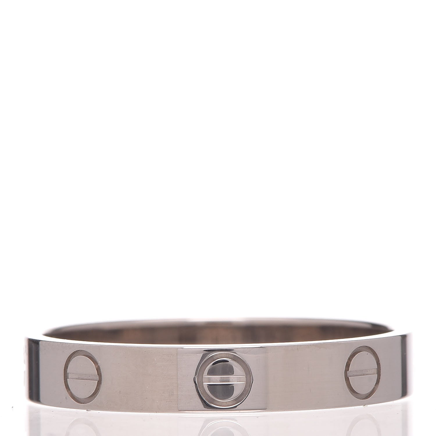 Cartier 18K White Gold 3.5mm LOVE Wedding Band Ring 60 9 3 of 5
