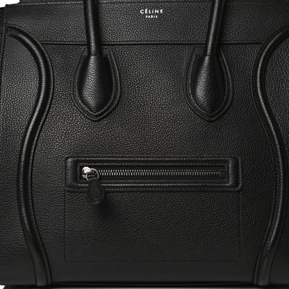 Celine Drummed Calfskin Mini Luggage Black 14 of 14