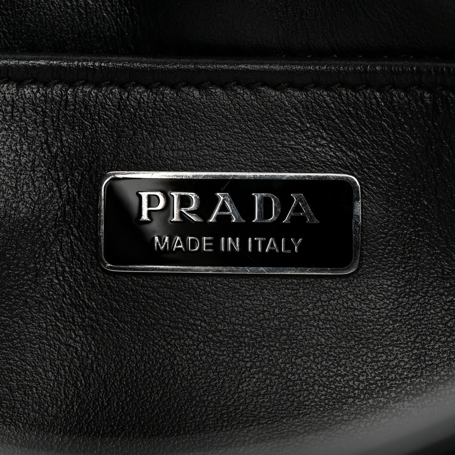 Prada Spazzolato Cleo Shoulder Bag Black 6 of 11