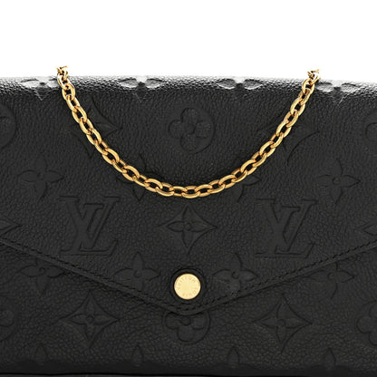 Louis Vuitton Empreinte Pochette Felicie Chain Wallet Black 8 of 10