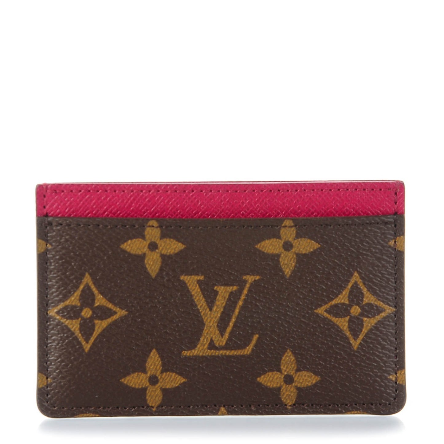 Monogram Card Holder Fuchsia
