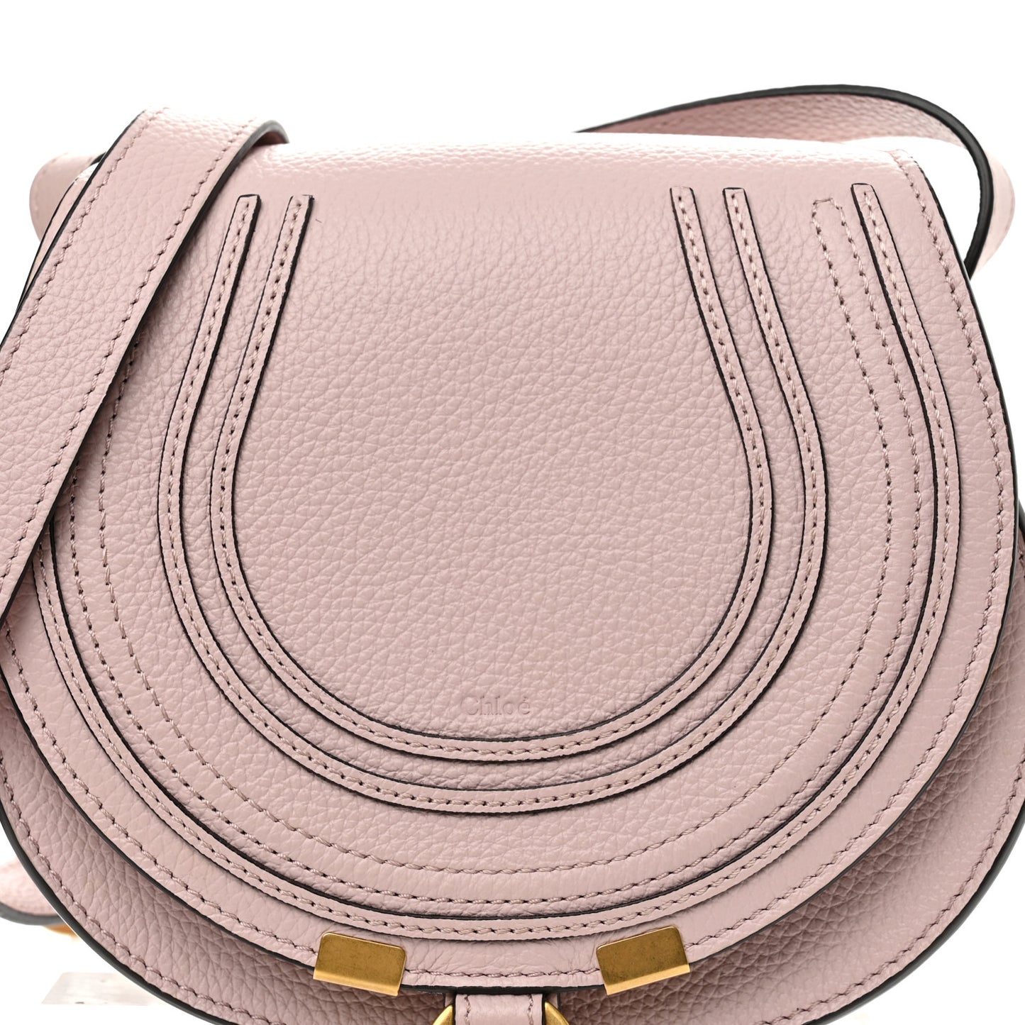 Calfskin Mini Marcie Round Crossbody Bag Misty Lavender