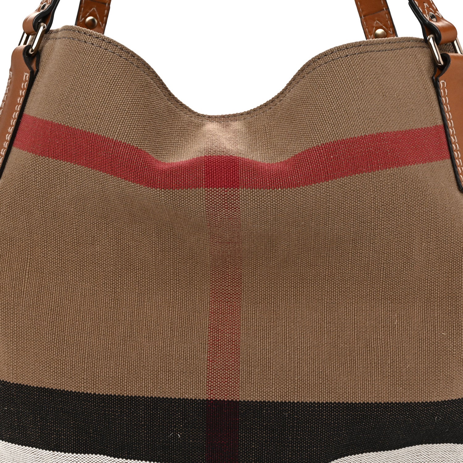 Burberry Canvas Mega Check Medium Maidstone Saddle Brown 9 of 12