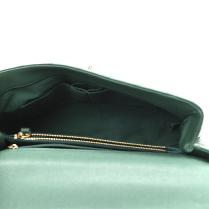 Chanel Caviar Quilted Medium Coco Handle Flap Green 4 of 9