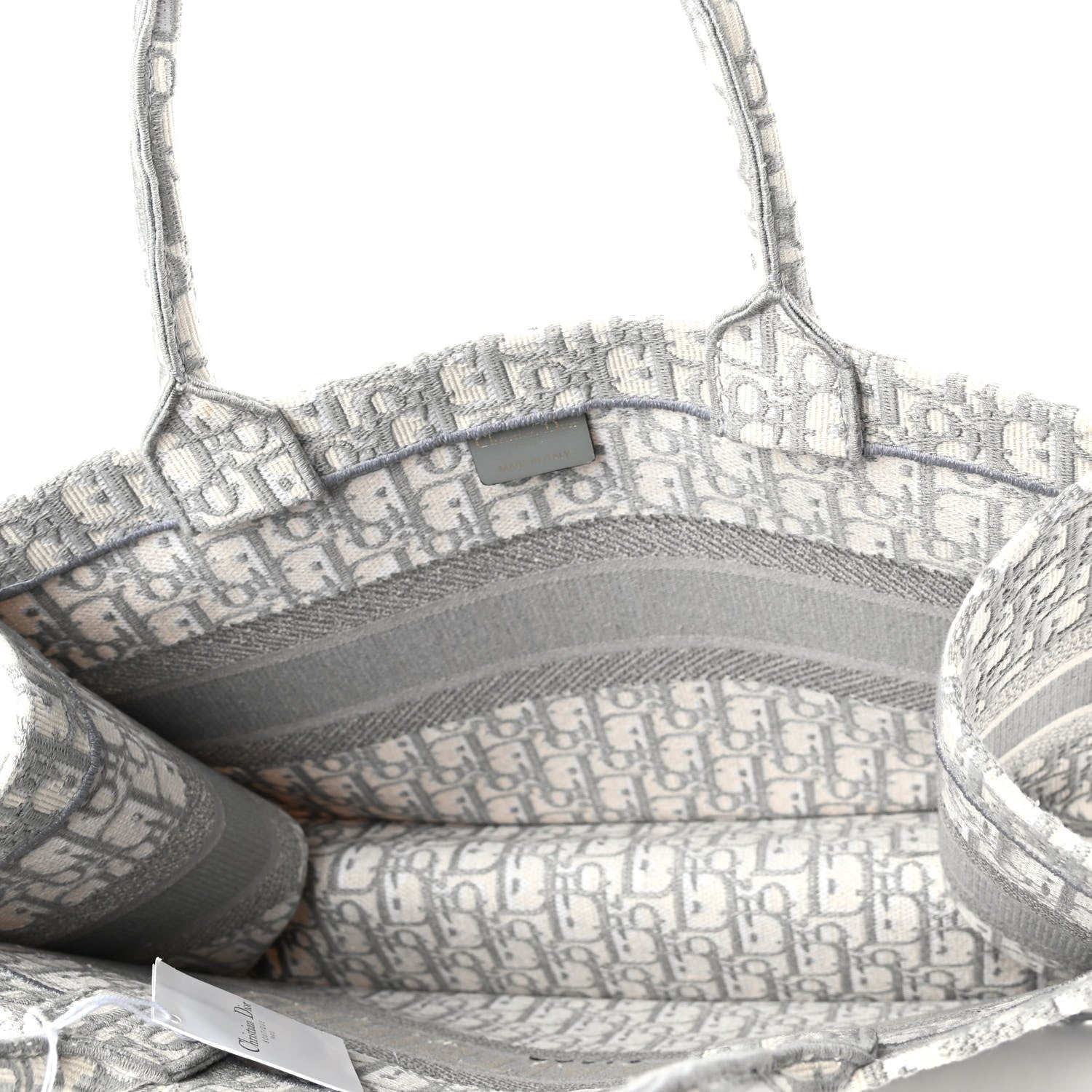 Christian Dior Oblique Medium Book Tote Grey 4 of 4