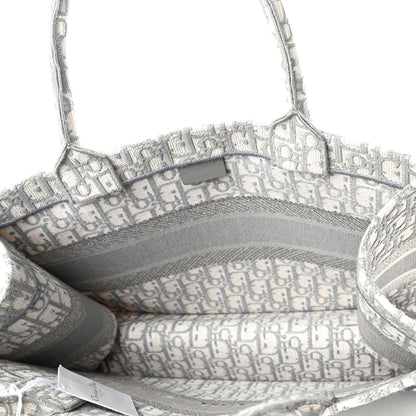 Christian Dior Oblique Medium Book Tote Grey 4 of 4