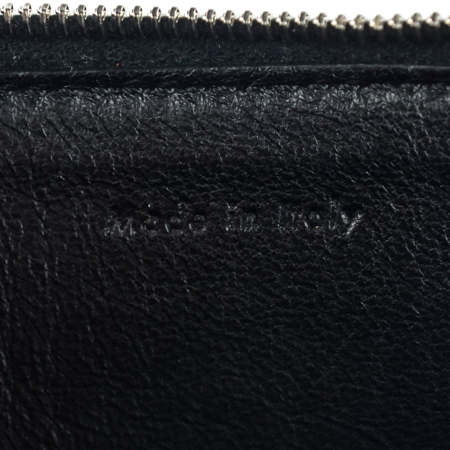 Lambskin Bi-Color Solo Clutch Pouch Black
