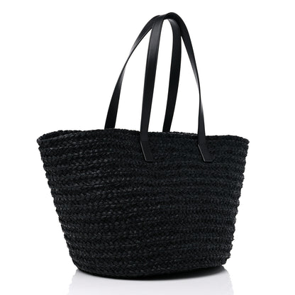 Saint Laurent Raffia Medium Panier Bag Black 3 of 9