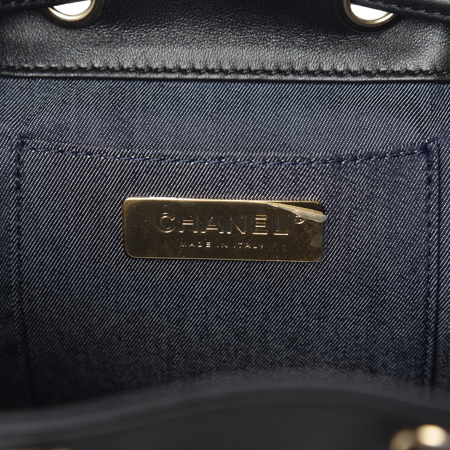 Chanel Lambskin CC Drawstring Backpack Black 6 of 9