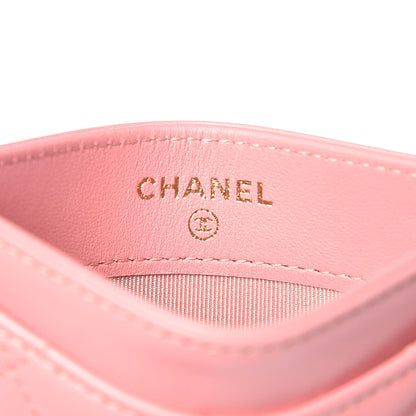 Chanel Lambskin Quilted Card Holder Pink 6 of 9