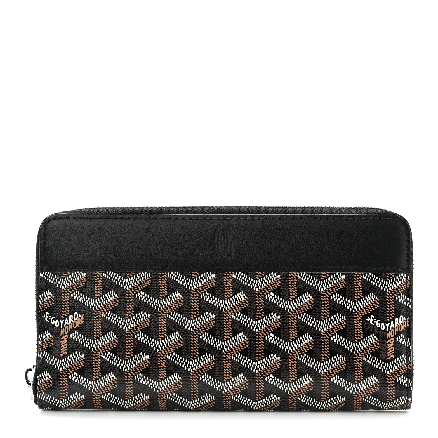 Goyard Goyardine Matignon Zip Around GM Wallet Black 1 of 7