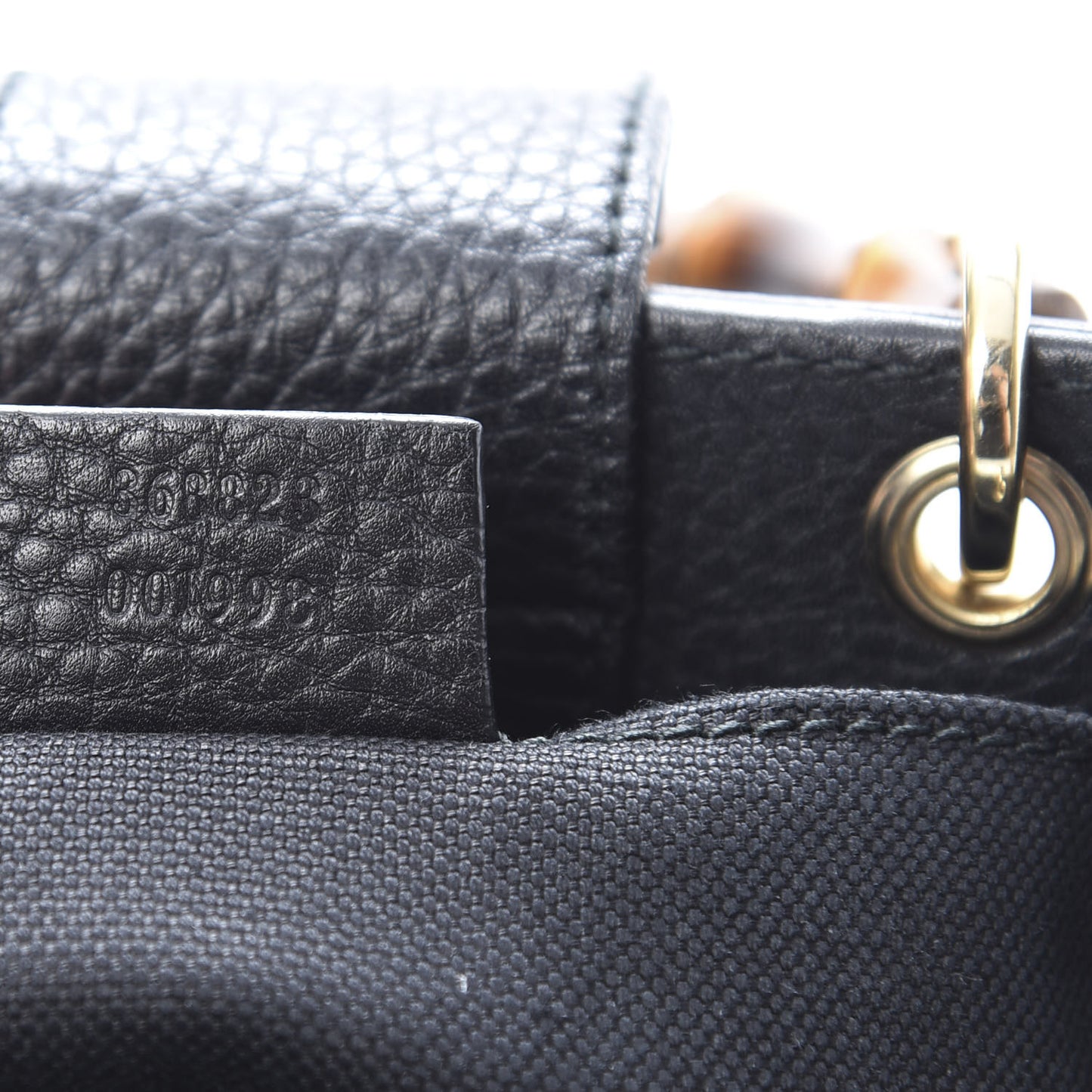 Cellarius Calfskin Mini Bamboo Shopper Tote Black