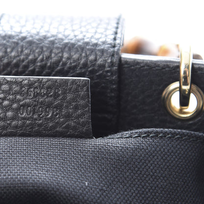Gucci Cellarius Calfskin Mini Bamboo Shopper Tote Black 7 of 10