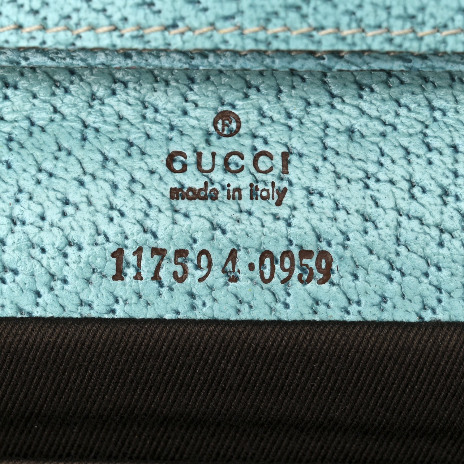 Gucci Monogram Bamboo Bar Clutch Turquoise 6 of 11