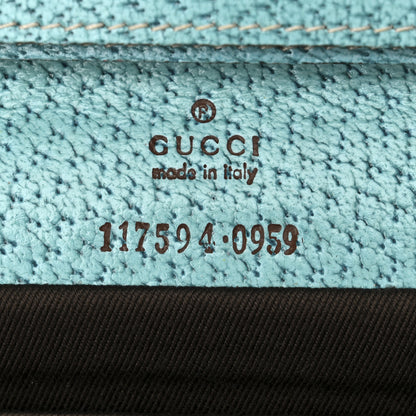 Gucci Monogram Bamboo Bar Clutch Turquoise 6 of 11
