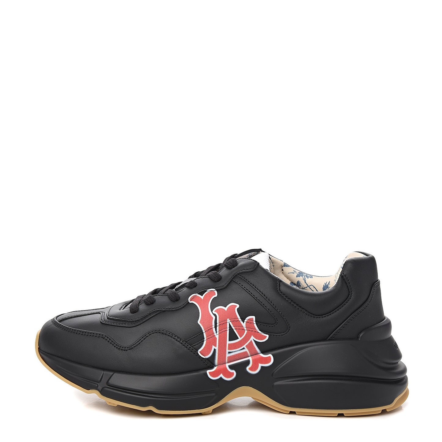 X MLB Calfskin LA Dodgers Mens Rhyton Sneakers 7 Black