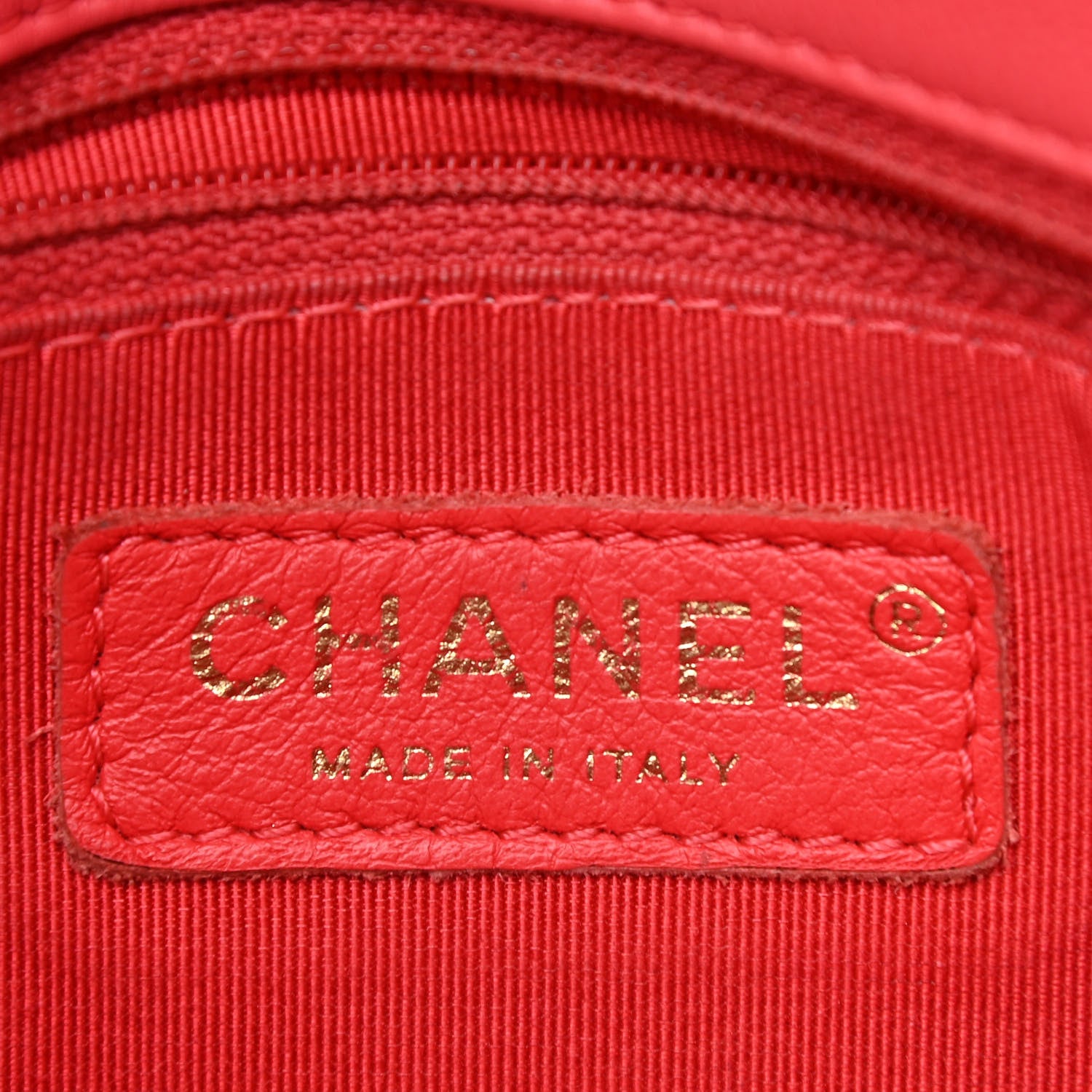 Chanel Grained Calfskin Small Chevron Chic Top Handle Flap Red 6 of 12