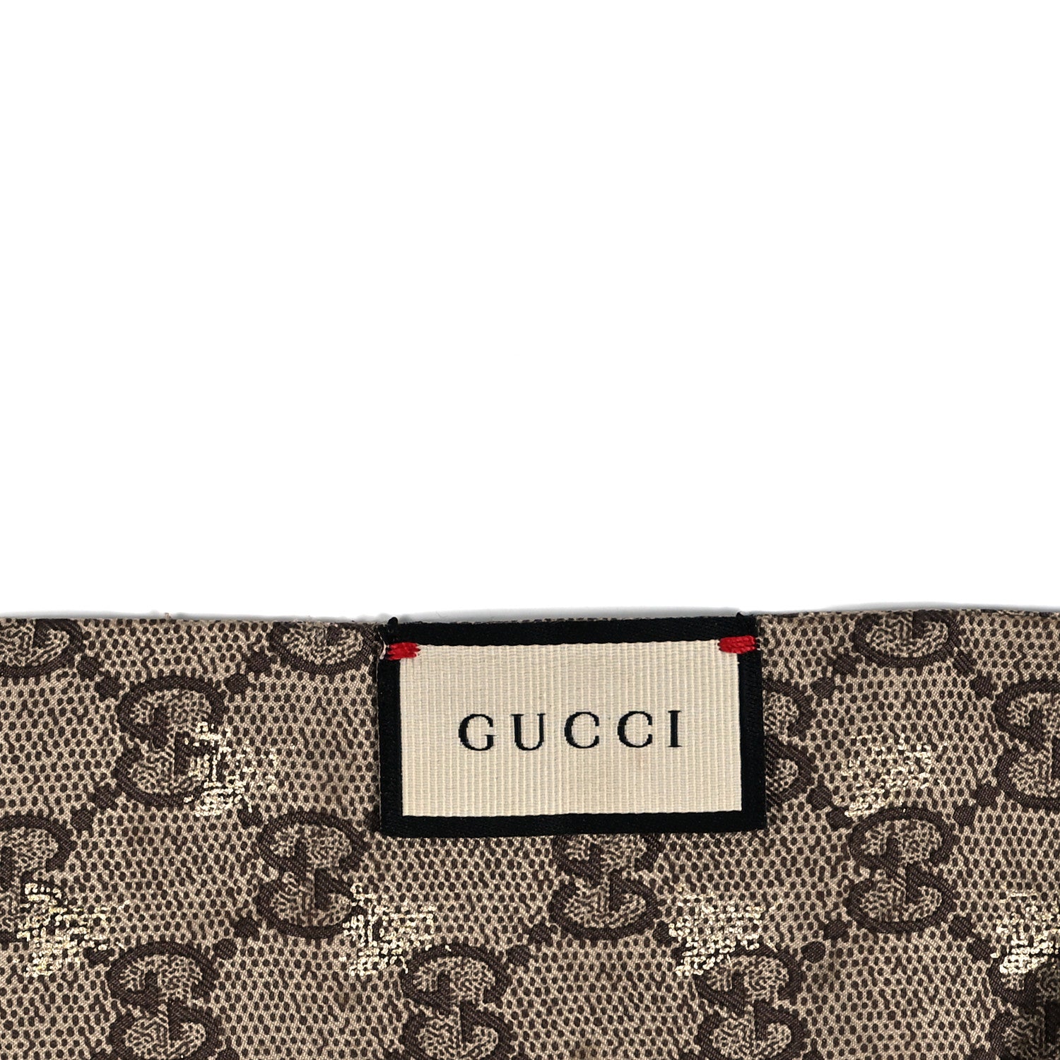 Gucci Silk Twill GG Monogram GG Bee Neck Bow Scarf Roseate Sky Blue 3 of 4