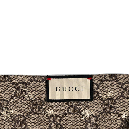 Gucci Silk Twill GG Monogram GG Bee Neck Bow Scarf Roseate Sky Blue 3 of 4