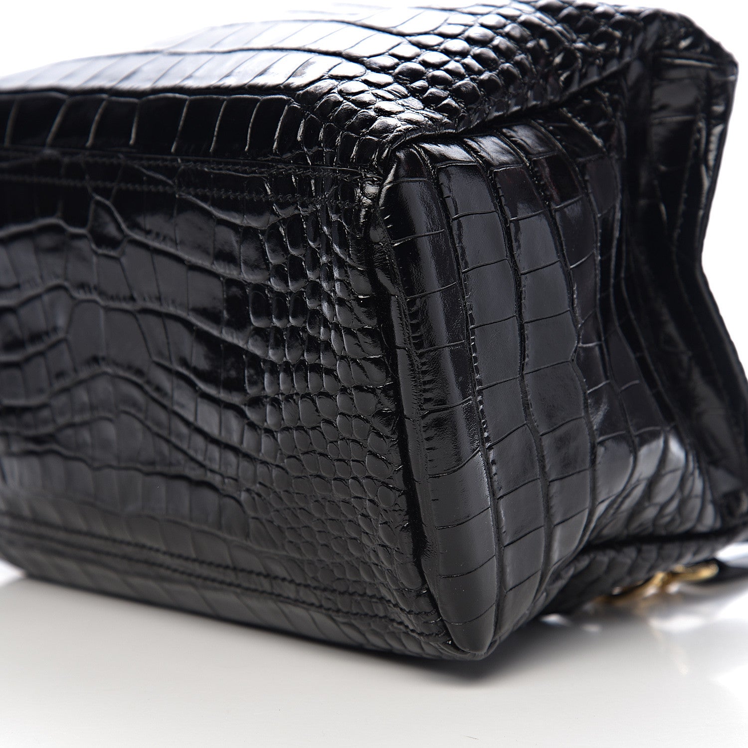 Givenchy Calfskin Crocodile Embossed Small Pandora Black 8 of 9