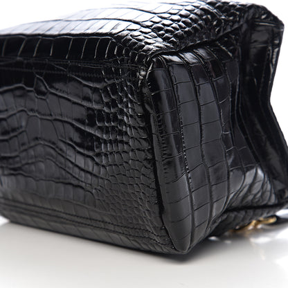 Givenchy Calfskin Crocodile Embossed Small Pandora Black 8 of 9