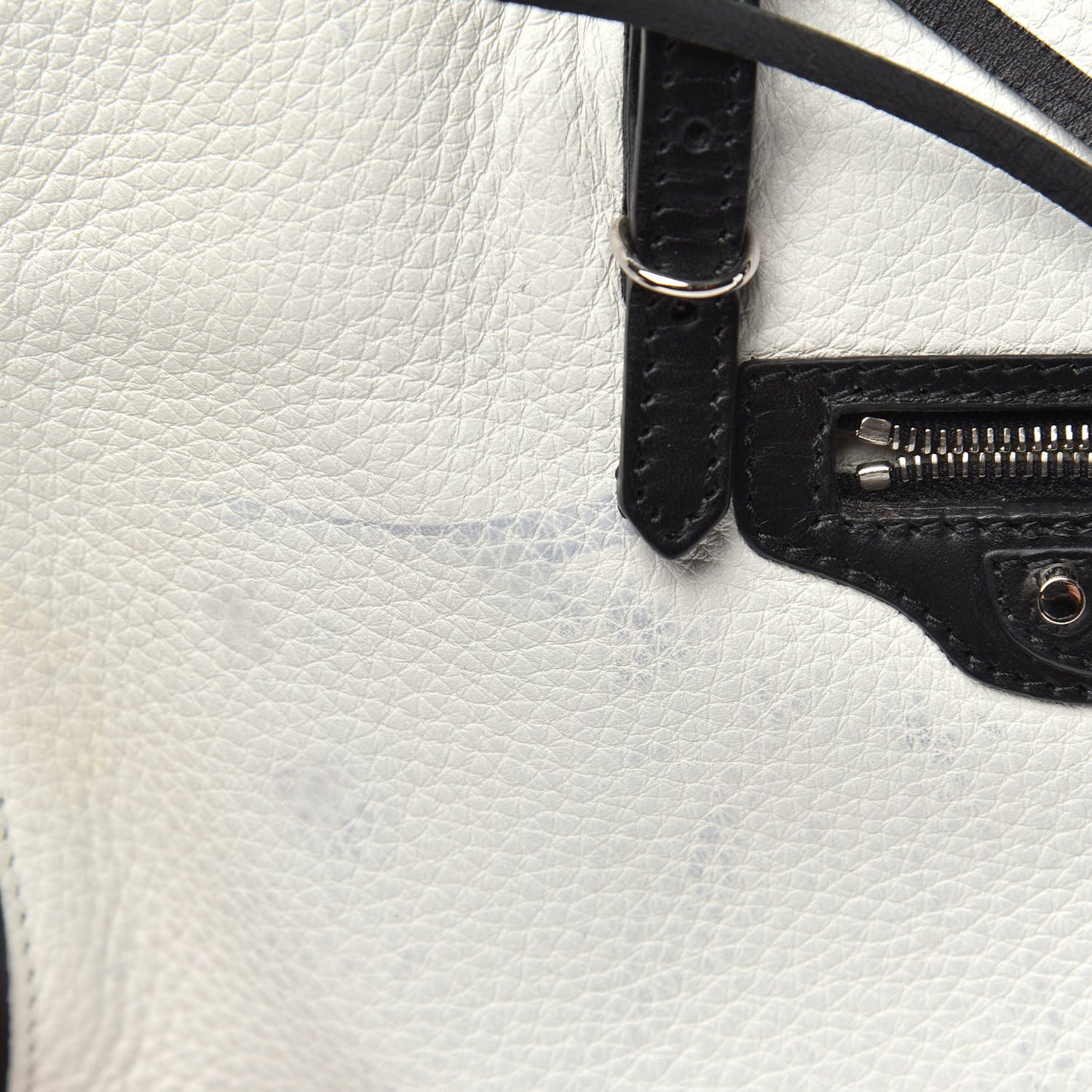 Veau Papier A6 Zip Around Tote White Black