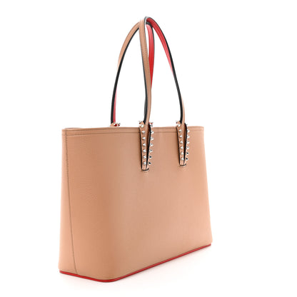 Christian Louboutin Calfskin Empire Spikes Small East West Cabata Tote Nude 2 of 15