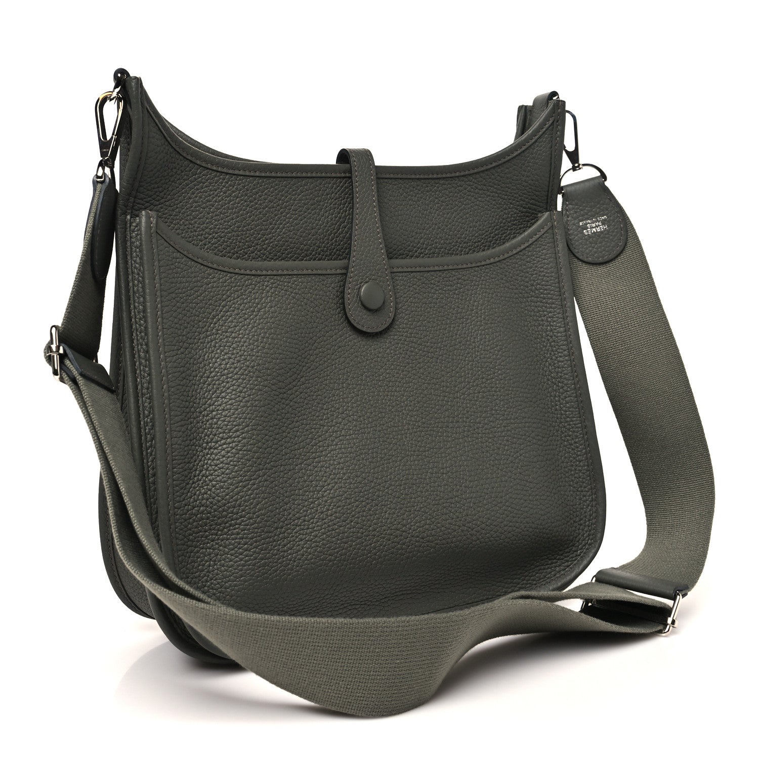Hermes Taurillon Clemence Evelyne III PM Vert De Gris 3 of 10