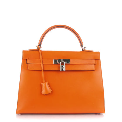 Hermes Box Kelly Sellier 32 Orange 1 of 28