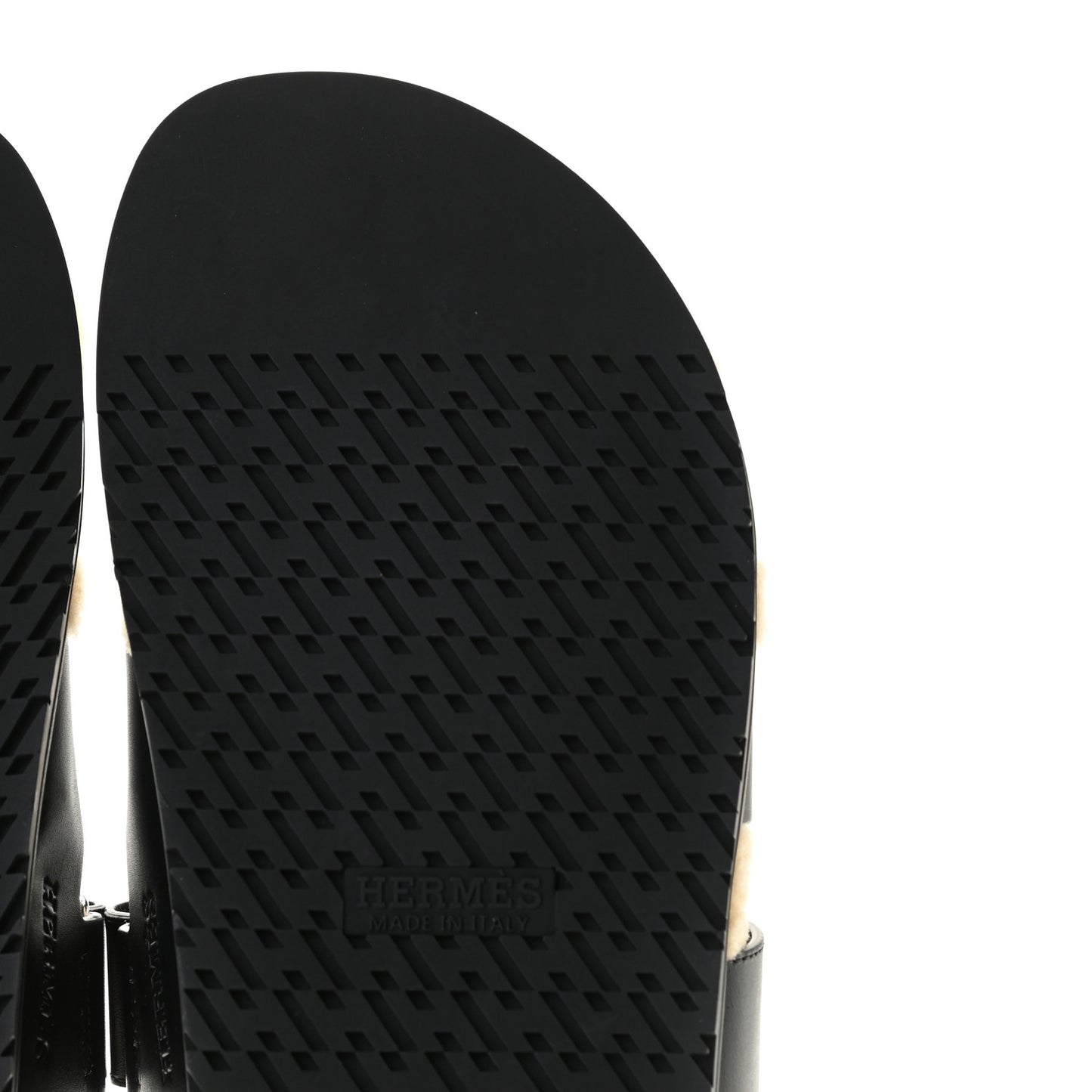 Veau Indios Woolskin Mens Chypre Sandals 43 Black Ecru