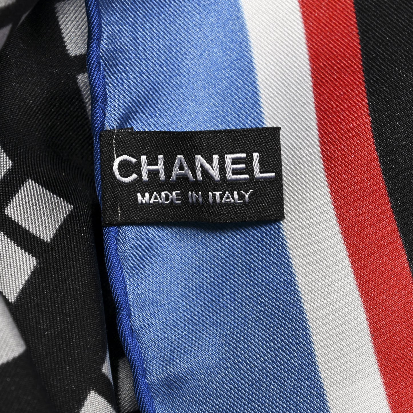 Silk CC Arrival Departures Square Scarf Blue Multicolor