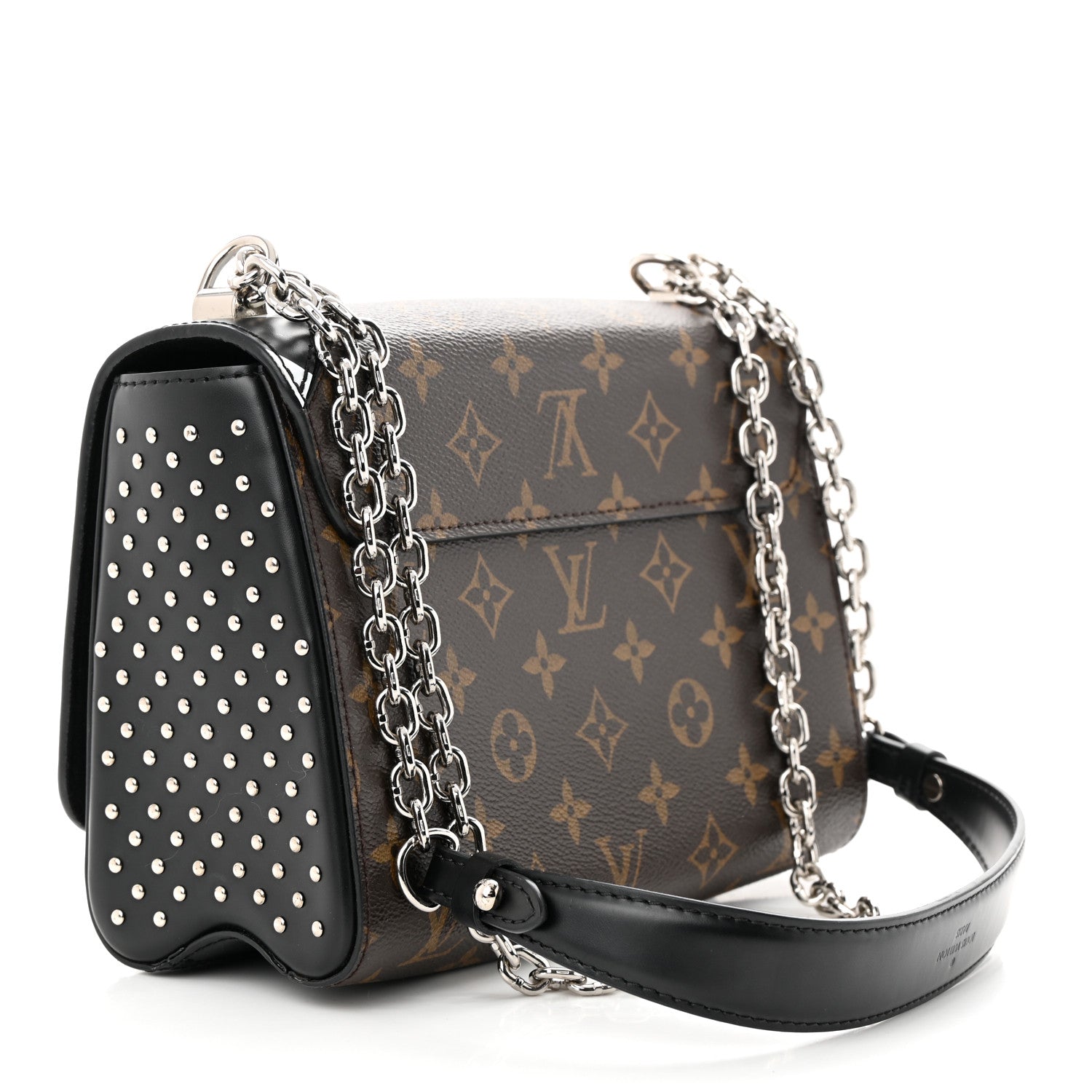 Louis Vuitton Calfskin Monogram Studded Twist Shoulder Bag MM 4 of 11