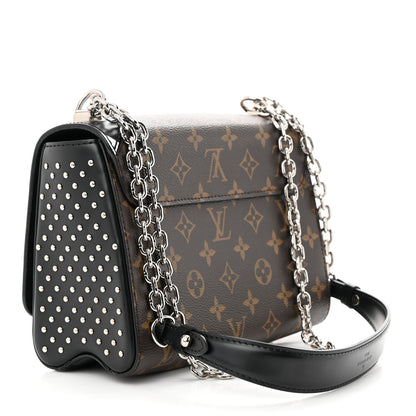 Louis Vuitton Calfskin Monogram Studded Twist Shoulder Bag MM 4 of 11